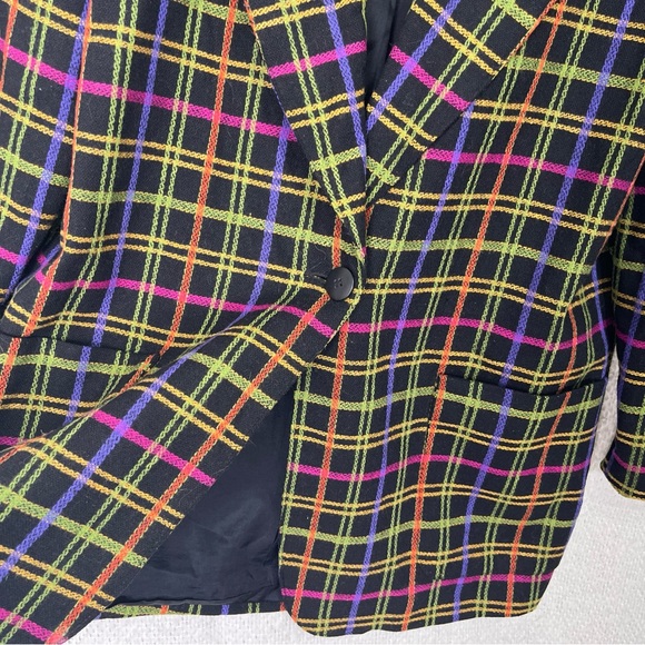 Vintage The Limited Wool Blend Blazer Women L Jacket Groovy 80s 90s USA Made - Picture 5 of 16